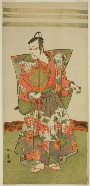 勝川春章: The Actor Ichikawa Danjuro V as Kudo Kanaishi in the Play Izu-goyomi Shibai no Ganjitsu, Performed at the Morita Theater in the Eleventh Month, 1772 - シカゴ美術館