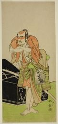 Katsukawa Shunsho: The Actor Otani Tomoemon I as Kawatabiya Mombei in the Play Oyoroi Ebido Shinozuka, Performed at the Nakamura Theater in the Eleventh Month, 1772 - Art Institute of Chicago