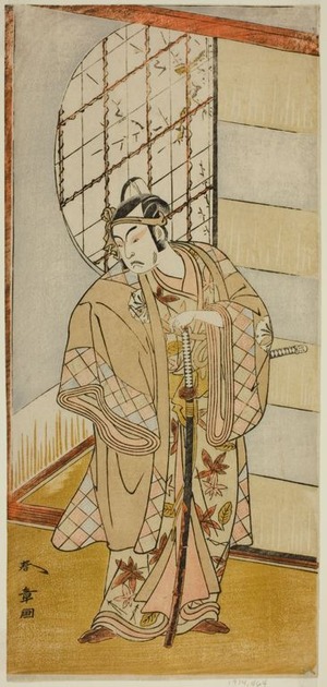 Katsukawa Shunsho: The Actor Matsumoto Koshiro IV as Matsuo-maru in the Play Sugawara Denju Tenarai Kagami, Performed at the Nakamura Theater in the Ninth Month, 1773 - Art Institute of Chicago