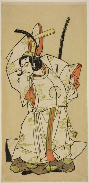 Katsukawa Shunsho: The Actor Nakamura Nakazo I as Prince Koreakira (?) in the Play Gohiiki Kanjincho, Performed at the Nakamura Theater in the Eleventh Month, 1773 - Art Institute of Chicago