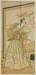 勝川春章: The Actor Nakamura Juzo II as Akita Jonosuke in the Play Onna Aruji Hatsuyuki no Sekai, Performed at the Morita Theater in the Eleventh Month, 1773 - シカゴ美術館