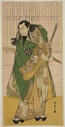 勝川春章: The Actor Nakamura Nakazo I as Hige no Ikyu in the Play Nanakusa Yosooi Soga, Performed at the Nakamura Theater in the Fifth Month, 1782 - シカゴ美術館
