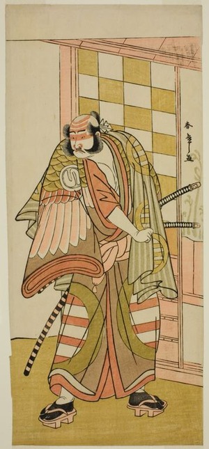 勝川春章: The Actor Sawamura Sojuro III as Kobayashi no Asahina Saburo in the Play Kuruwagayoi Komachi Soga, Performed at the Nakamura Theater in the Second Month, 1781 - シカゴ美術館