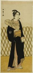 勝川春章: The Actor Sawamura Sojuro III as the Hairdresser Jirokichi in the Play Shida Choja-bashira, Performed at the Nakamura Theater in the Eighth Month, 1781 - シカゴ美術館