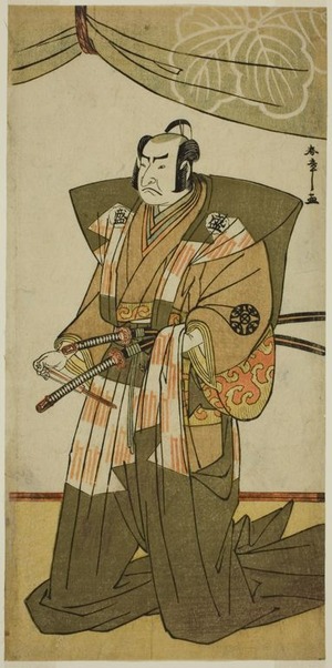 勝川春章: The Actor Nakamura Nakazo I as Saito Sanemori in the Play Kitekaeru Nishiki no Wakayaka, Performed at the Nakamura Theater in the Eleventh Month, 1780 - シカゴ美術館