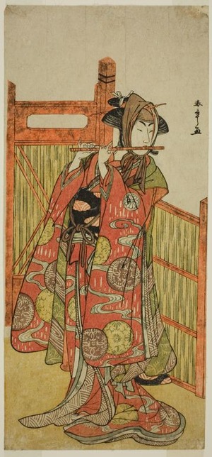 Katsukawa Shunsho: The Actor Segawa Kikunojo III as Kojoro-gitsune Disguised as the Florist Okiku in the Play Mure Takamatsu Yuki no Shirahata, Performed at the Ichimura Theater in the Eleventh Month, 1780 - Art Institute of Chicago