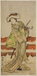勝川春章: The Actor Onoe Kikugoro I as Tonase in the Play Kanadehon Chushin Nagori no Kura, Performed at the Nakamura Theater in the Ninth Month, 1780 - シカゴ美術館