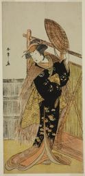 勝川春章: The Actor Segawa Kikunojo III as Michichiba in the Play Azuma no Mori Sakae Kusunoki, Performed at the Ichimura Theater in the Eleventh Month, 1779 - シカゴ美術館