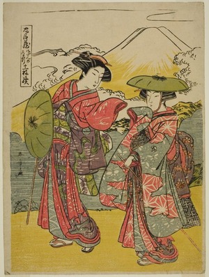 勝川春章: Act Eight: Bridal Journey from the play Chushingura (Treasury of Loyal Retainers) - シカゴ美術館