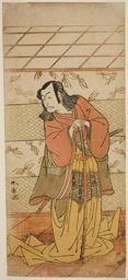 勝川春章: The Actor Ichikawa Danjuro V as Ashiya Doman in the Play Kikyo-zome Onna Urakata, Performed at the Morita Theater in the Seventh Month, 1776 - シカゴ美術館