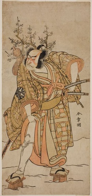 Katsukawa Shunsho: The Actor Nakamura Nakazo I as Matano no Goro in the Play Hana-zumo Genji Hiiki, Performed at the Nakamura Theater in the Eleventh Month, 1775 - Art Institute of Chicago