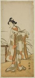 勝川春章: The Actor Segawa Kikunojo III as Aigo no Waka in the Play Chigo Sakura Jusan Kane, Performed at the Ichimura Theater in the Eleventh Month, 1774 - シカゴ美術館