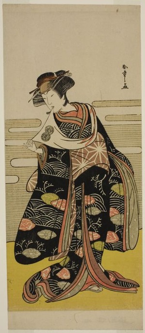 勝川春章: The Actor Segawa Kikunojo III as Onami Disguised as the Dragon Princess in the Play Saki Masuya Ume no Kachidoki, Performed at the Ichimura Theater in the Eleventh Month, 1778 - シカゴ美術館