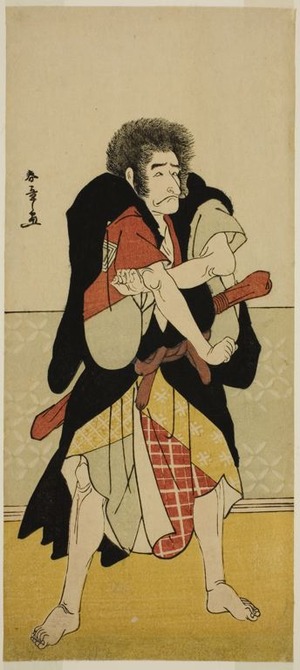 Katsukawa Shunsho: The Actor Ichikawa Danjuro V as the Renegade Monk Wantetsu of Okami-dani in the Play Date Nishiki Tsui no Yumitori, Performed at the Morita Theater in the Eleventh Month, 1778 - Art Institute of Chicago