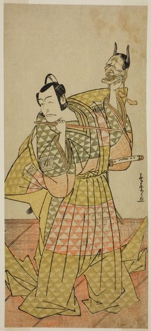 Katsukawa Shunsho: The Actor Ichikawa Danjuro V as Kudo Suketsune in the Play Kaido Ichi Yawaragi Soga, Performed at the Nakamura Theater in the First Month, 1778 - Art Institute of Chicago