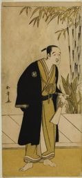 勝川春章: The Actor Otani Tomoemon I as Kajino Choan (?) in the Play Hono Nitta Daimyojin (?), Performed at the Morita Theater (?) in the Seventh Month, 1777 - シカゴ美術館