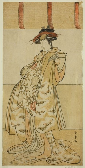 Katsukawa Shunjô: The Actor Yamashita Mangiku I as Kewaizaka no Shosho in the Play Nanakusa Yosooi Soga, Performed at the Nakamura Theater in the First Month, 1782 - Art Institute of Chicago