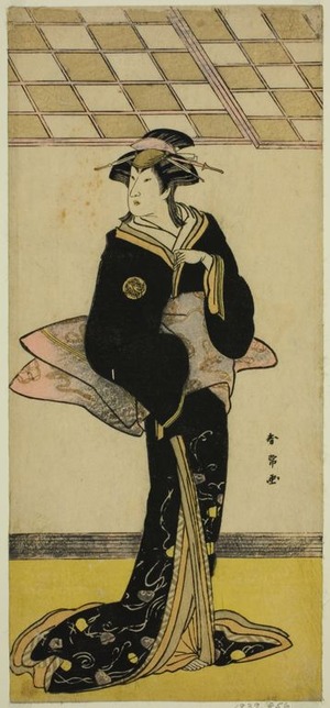 Katsukawa Shunjô: The Actor Nakamura Riko I as Lady Manko (Manko Gozen) (?) in the Play Soga Musume Choja (?), Performed at the Nakamura Theater (?) in the First Month, 1784 (?) - Art Institute of Chicago