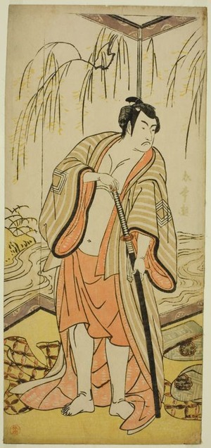 Katsukawa Shunjô: The Actor Ichikawa Monnosuke III as the Sumo Wrestler Shirafuji Genta in the Play Edo no Hana Mimasu Soga, Performed at the Nakamura Theater in the Third Month, 1783 - シカゴ美術館