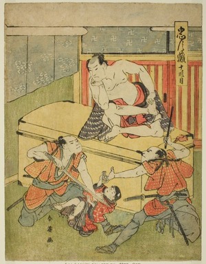 勝川春英: Act Ten: Amakawaya House from the play Chushingura (Treasury of the Forty-seven Loyal Retainers) - シカゴ美術館