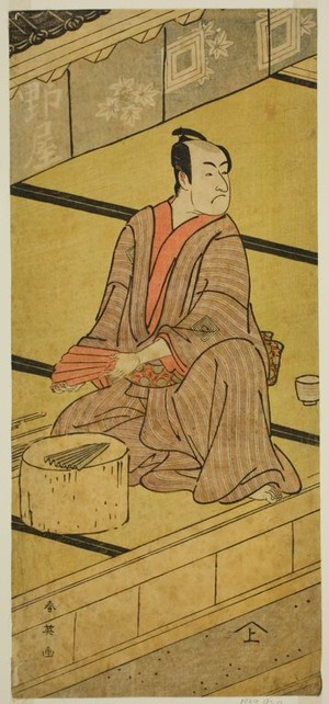 勝川春英: The Actor Ichikawa Monnosuke II as Daidoji Tabatanosuke in the Play Mukashi Mukashi Tejiro no Saru, Performed at the Ichimura Theater in the Eighth Month, 1792 - シカゴ美術館