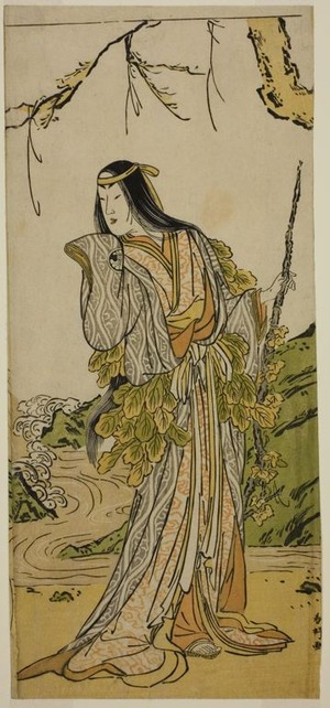 勝川春好: The Actor Segawa Kikunojo III as Yamauba in the Play Otokoyama Furisode Genji, Performed at the Kiri Theater in the Eleventh Month, 1785 - シカゴ美術館