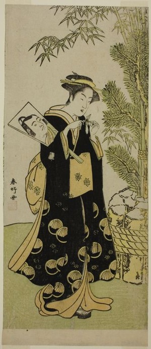 勝川春好: The Actor Segawa Kikunojo III as Otora in the Play Ume-goyomi Akebono Soga, Performed at the Ichimura Theater in the Third Month, 1780 - シカゴ美術館