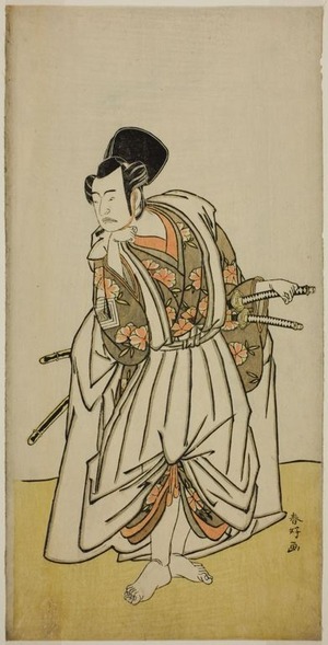 勝川春好: The Actor Ichikawa Yaozo II as Sakura-maru in the Play Sugawara Denju Tenarai Kagami, Performed at the Ichimura Theater in the Seventh Month, 1776 - シカゴ美術館