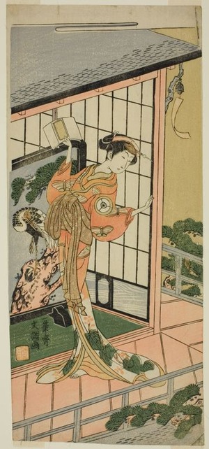 Ippitsusai Buncho: The Actor Iwai Hanshiro IV as Okaru in Act Seven of the Play Chushingura (Treasury of the Forty-seven Loyal Retainers), Performed at the Morita Theater from the Third Day of the Fourth Month, 1769 - Art Institute of Chicago