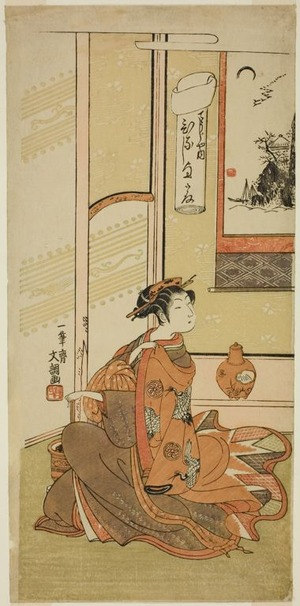 一筆斉文調: Hinaji of the Chojiya, from the series 