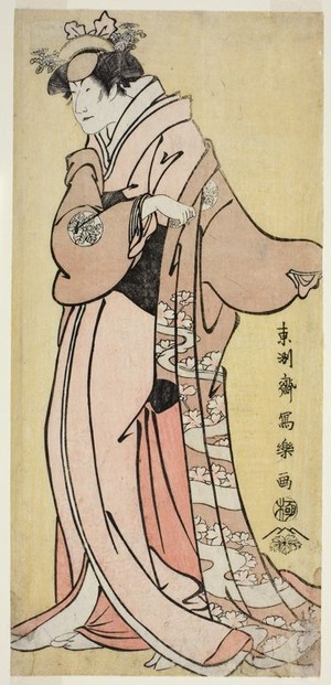 Toshusai Sharaku: The Actor Nakayama Tomisaburo I as Lady Tsukuba, Wife of Yoshioki (Shodai Nakayama Tomisaburo no Yoshioki Midai Tsukuba Gozen) - Art Institute of Chicago