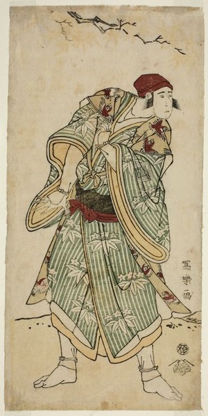 東洲斎写楽: The Actor Ichikawa Yaozo III as the Sparrow Seller Bunji Yasukata (Sandai-me Ichikawa Yaozo no suzume uri Bunji Yasukata) - シカゴ美術館