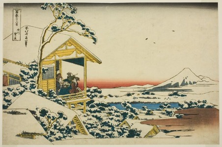 葛飾北斎: Snowy Morning from Koishikawa (Koishikawa yuki no ashita), from the series Thirty-six Views of Mt. Fuji (Fugaku sanjurokkei) - シカゴ美術館
