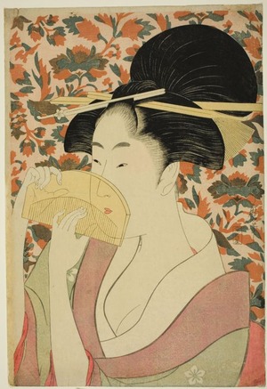 喜多川歌麿: Woman Holding a Comb - シカゴ美術館