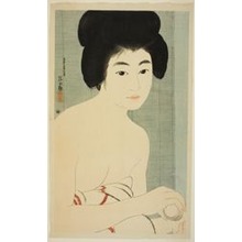 Japanischer Druck "Face Powder, from the series "New Twelve Images of Modern Beauties"" von Ito Shinsui, 伊東深水 (Itô Shinsui)