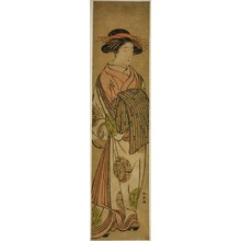 Katsukawa Shunsho: Walking Courtesan, Possibly Sugawara of the Tsuruya House of Pleasure - Art Institute of Chicago