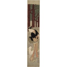 Japanischer Druck "The White Dog" von Suzuki Harunobu, 鈴木春信 (Suzuki Harunobu)