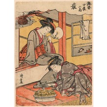 Torii Kiyonaga, 鳥居清長 (Torii Kiyonaga)による浮世絵「The Farmer (No) from the series Beauties Illustrating the Four Social Classes (Adesugata shi no ko sho)」