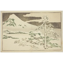 葛飾北斎: Mount Fuji in Winter, from The Picture Book of Realistic Paintings of Hokusai (Hokusai shashin gafu) - シカゴ美術館