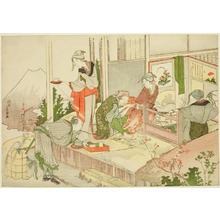 葛飾北斎: An Artisan’s Shop, from the album The Mist of Sandara (Sandara kasumi) - シカゴ美術館