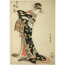 Estampe japonaise "Hinazuru of the Keizetsuro" par Kitagawa Utamaro, 喜多川歌麿 (Kitagawa Utamaro)