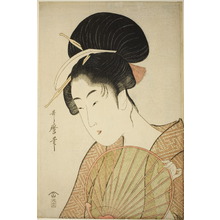 Kitagawa Utamaro: Woman Holding a Fan - Art Institute of Chicago