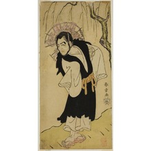 勝川春章: The Actor Nakamura Utaemon I as Monk Seigen of Kiyomizu Temple in the Play Soga Moyo Aigo no Wakamatsu, Performed at the Nakamura Theater in the Third Month, 1769 - シカゴ美術館