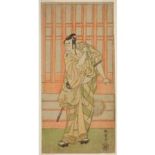 Estampe japonaise "The Actor Nakamura Nakazo I as Kudo Saemon Suketsune (?) in the Play Sakai-cho Soga Nendaiki (?), Performed at the Nakamura Theater (?) in the First Month, 1771 (?)" par Katsukawa Shunsho, 勝川春章 (Katsukawa Shunshô)