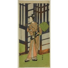 Katsukawa Shunsho: The Actor Onoe Tamizo I as Kewaizaka no Shosho Disguised as a Komuso in the Play Furisode Kisaragi Soga, Performed at the Ichimura Theater in the Second Month, 1772 - Art Institute of Chicago