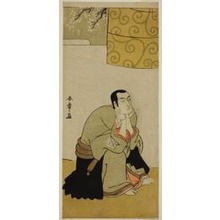 Katsukawa Shunsho: The Actor Ichikawa Monnosuke II as a Buddhist Monk in the Play Edo no Hana Mimasu Soga, Performed at the Nakamura Theater in the Fourth Month, 1783 - Art Institute of Chicago