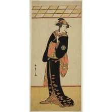 Katsukawa Shunsho, 勝川春章 (Katsukawa Shunshô)创作的日本版画《The Actor Nakamura Riko I as Lady Manko (Manko Gozen) (?) in the Play Soga Musume Choja (?), Performed at the Nakamura Theater (?) in the First Month, 1784 (?)》