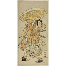 Katsukawa Shunsho: The Actor Nakamura Juzo II as Kajiwara Genta Kagetoki in the Play Izu-goyomi Shibai no Ganjitsu, Performed at the Morita Theater in the Eleventh Month, 1772 - Art Institute of Chicago