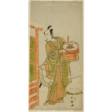 勝川春章: The Actor Arashi Sangoro II as Ito Kuro Disguised as Banta in the Play Izu-goyomi Shibai no Ganjitsu, Performed at the Morita Theater in the Eleventh Month, 1772 - シカゴ美術館