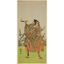 Katsukawa Shunsho: The Actor Ichikawa Danzaburo II as Usui no Sadamitsu (?) in the Play Edo Katagi Hikeya Tsunasaka (?), Performed at the Ichimura Theater (?) in the Eleventh Month, 1772 (?) - Art Institute of Chicago